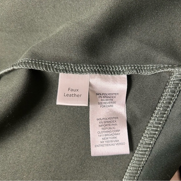 Tahari Green Faux Suede Jacket with Asymmetrical Zipper SZ L - Picture 4 of 4